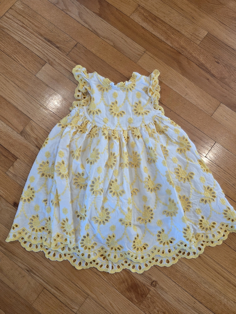 Pink Chicken Bright Yellow Eyelet Cynthia Dress